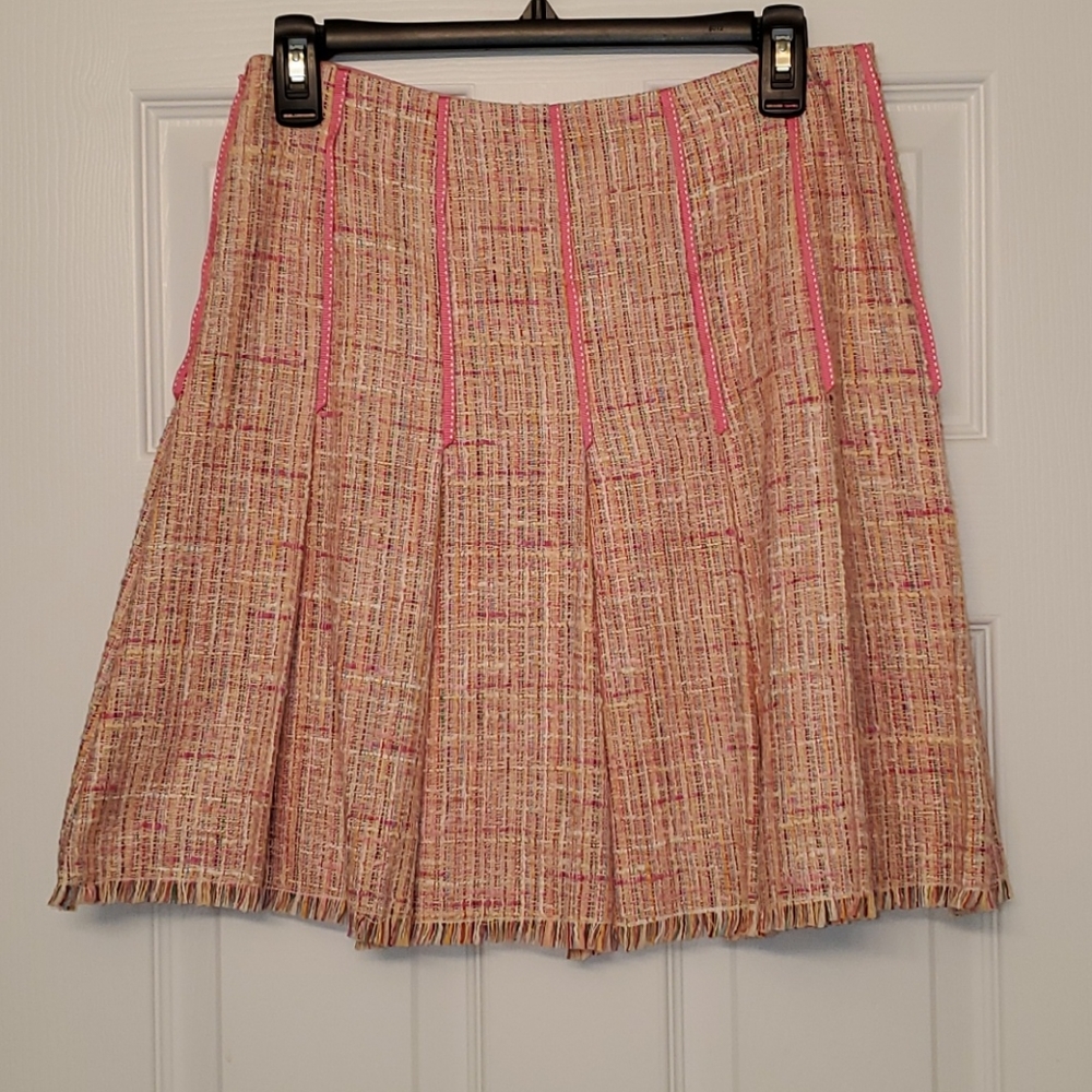 Dana Buchman Tweed A-Line Pkeated Skirt